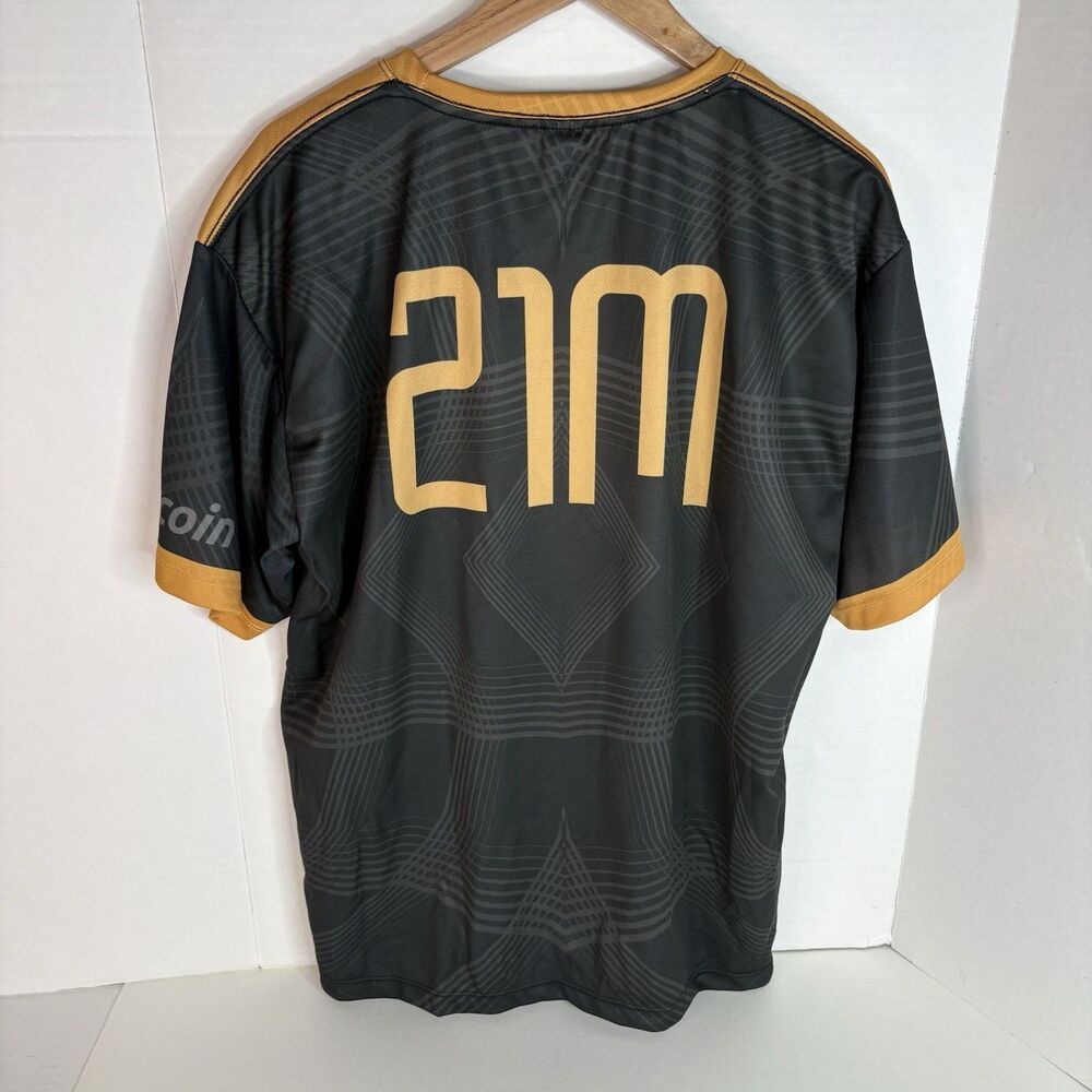 Bitcoin Jersey Shirt Grey And Orange, XL, 21Milliom - Picture 2 of 5
